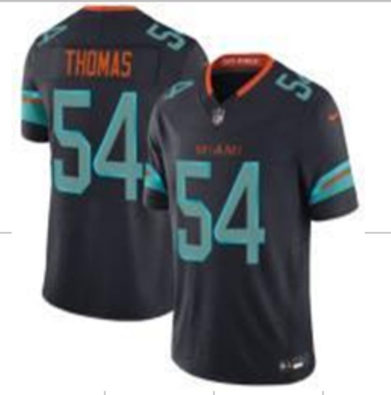 Men Miami Dolphins 54 Thomas black Nike 2025 Limited Nike NFL Jersey 05